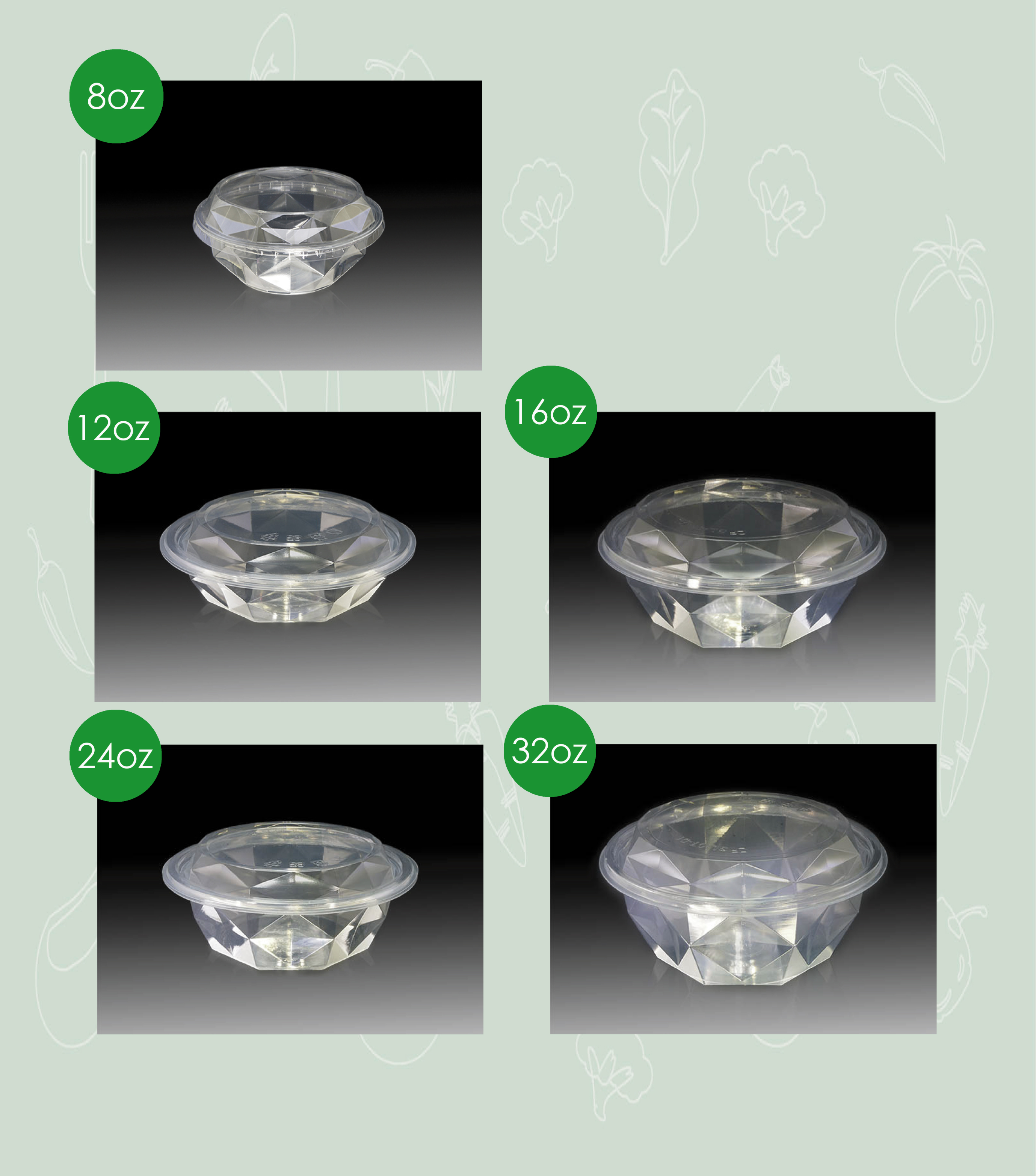 PLA salad bowls